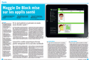 Presse - La Libre- Maggie De Block mise sur les applis santé